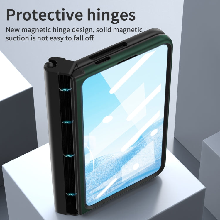 For Google Pixel Fold Integrated Napa Texture All-inclusive Phone Case with Pen Slot(Green) - Google Cases by PMC TechLife | Online Shopping South Africa | PMC TechLife | Buy Now Pay Later Mobicred
