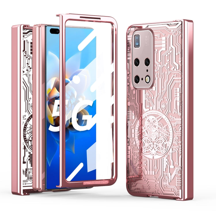 For Huawei Mate X2 Mechanical Legend Integrated Electroplating All-inclusive Phone Case(Rose Gold) - Huawei Cases by PMC TechLife | Online Shopping South Africa | PMC TechLife | Buy Now Pay Later Mobicred