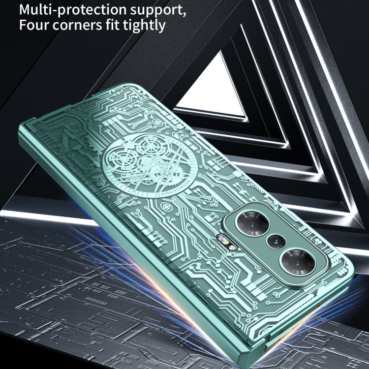 For Honor Magic V Mechanical Legend Integrated Electroplating All-inclusive Phone Case(Silver) - Honor Cases by PMC TechLife | Online Shopping South Africa | PMC TechLife | Buy Now Pay Later Mobicred