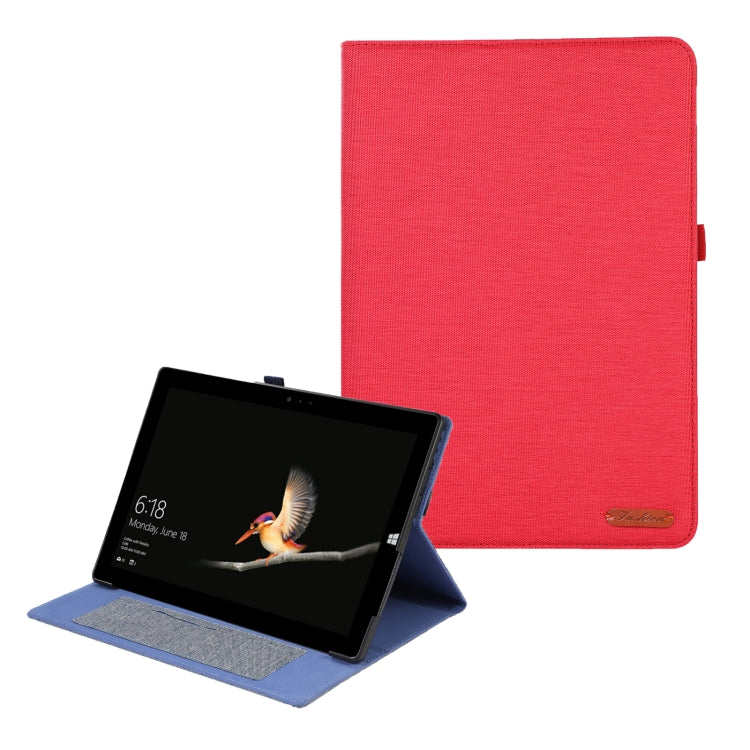 For Microsoft Surface Pro 4/5/6/7 Fabric Leather Tablet Case(Red) - Others by PMC TechLife | Online Shopping South Africa | PMC TechLife | Buy Now Pay Later Mobicred