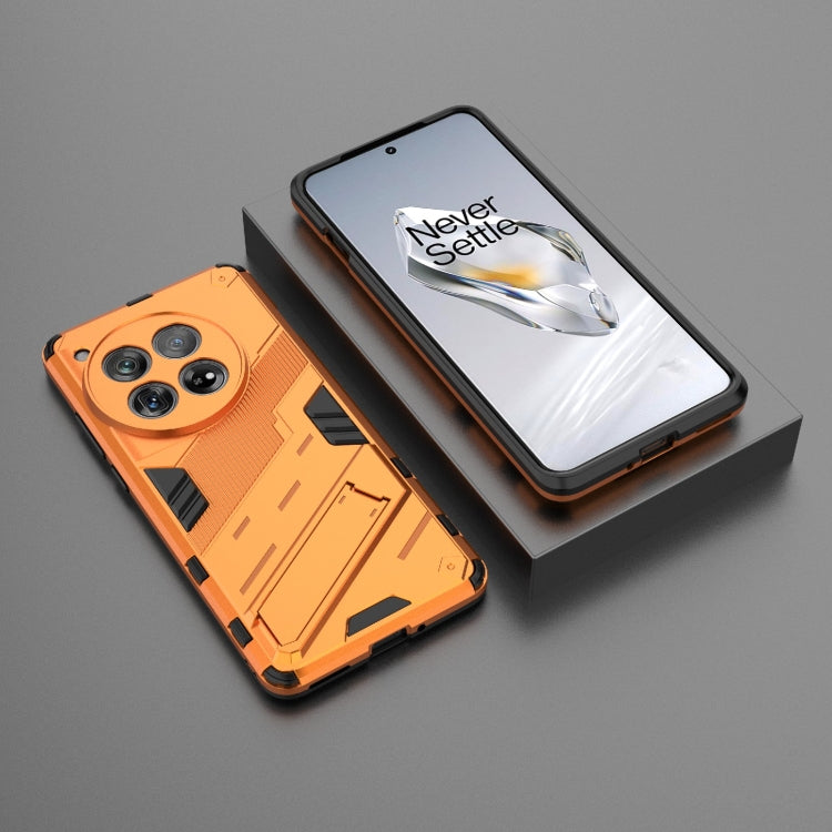 For OnePlus 12 5G Punk Armor 2 in 1 PC + TPU Phone Case with Holder(Orange) - OnePlus Cases by PMC TechLife | Online Shopping South Africa | PMC TechLife