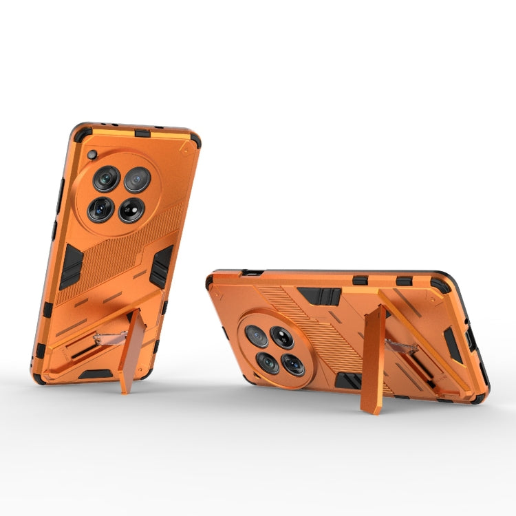 For OnePlus 12 5G Punk Armor 2 in 1 PC + TPU Phone Case with Holder(Orange) - OnePlus Cases by PMC TechLife | Online Shopping South Africa | PMC TechLife