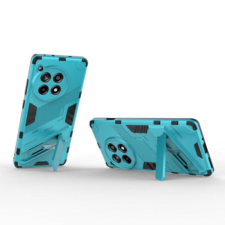 For OnePlus Ace 3 5G Punk Armor 2 in 1 PC + TPU Phone Case with Holder(Blue) - OnePlus Cases by PMC TechLife | Online Shopping South Africa | PMC TechLife | Buy Now Pay Later Mobicred
