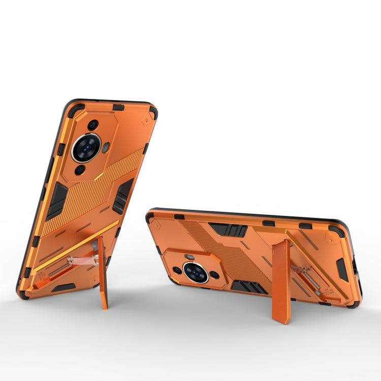 For Huawei nova 11 Pro 4G Punk Armor 2 in 1 PC + TPU Phone Case with Holder(Orange) - Huawei Cases by PMC Jewellery | Online Shopping South Africa | PMC Jewellery | Buy Now Pay Later Mobicred