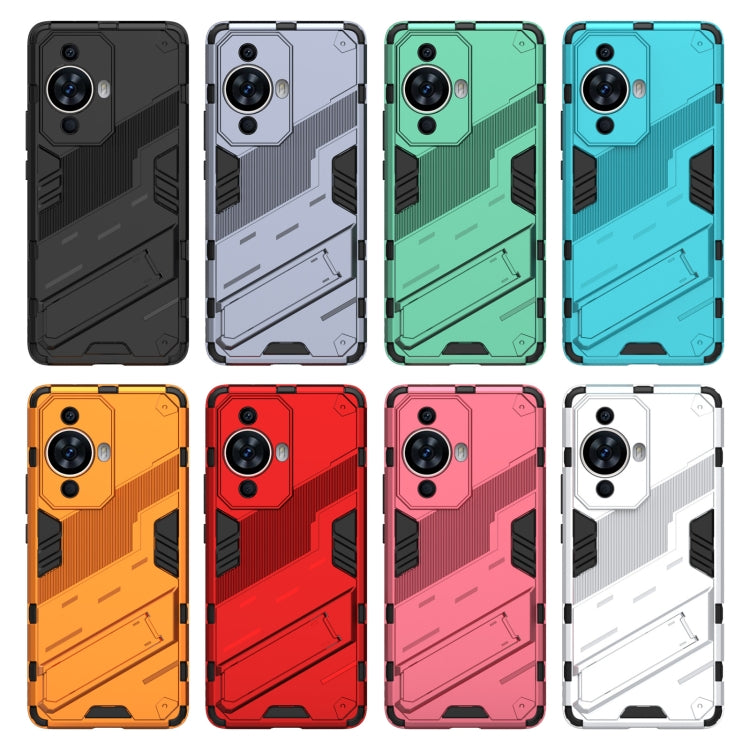 For Huawei nova 11 Pro 4G Punk Armor 2 in 1 PC + TPU Phone Case with Holder(Light Red) - free shipping - PMC TechLife - Order now!