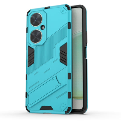 For Huawei nova 11i 4G Punk Armor 2 in 1 PC + TPU Phone Case with Holder(Blue) - Huawei Cases by PMC Jewellery | Online Shopping South Africa | PMC Jewellery | Buy Now Pay Later Mobicred