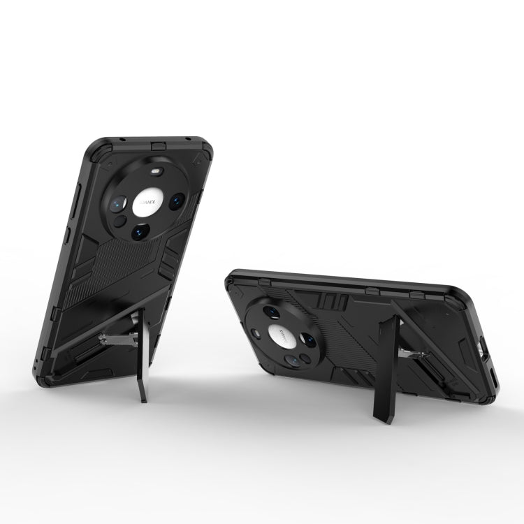 For Huawei Mate 60 Punk Armor 2 in 1 PC + TPU Phone Case with Holder(Black) - Huawei Cases by PMC TechLife | Online Shopping South Africa | PMC TechLife | Buy Now Pay Later Mobicred
