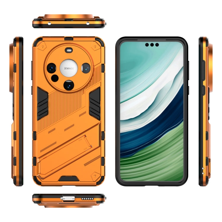 For Huawei Mate 60 Punk Armor 2 in 1 PC + TPU Phone Case with Holder(Orange) - Huawei Cases by PMC TechLife | Online Shopping South Africa | PMC TechLife | Buy Now Pay Later Mobicred