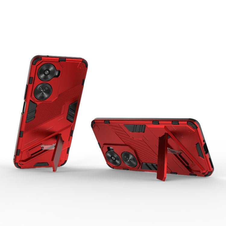 For Huawei nova 11 SE Punk Armor 2 in 1 PC + TPU Phone Case with Holder(Red) - Huawei Cases by PMC Jewellery | Online Shopping South Africa | PMC Jewellery | Buy Now Pay Later Mobicred