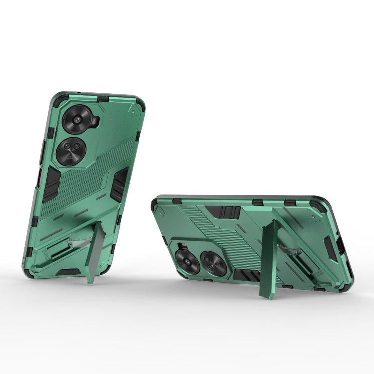 For Huawei nova 11 SE Punk Armor 2 in 1 PC + TPU Phone Case with Holder(Green) - Huawei Cases by PMC TechLife | Online Shopping South Africa | PMC TechLife | Buy Now Pay Later Mobicred