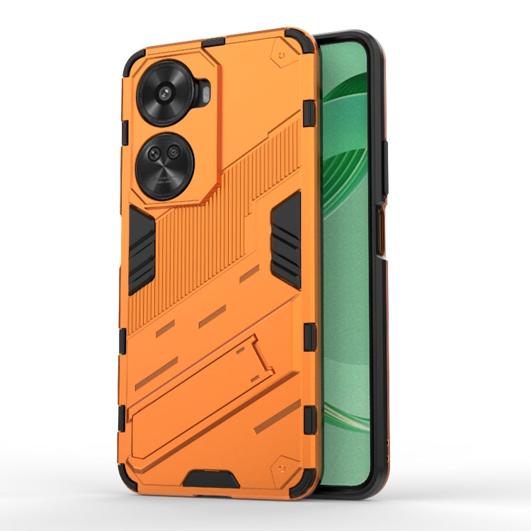 For Huawei nova 11 SE Punk Armor 2 in 1 PC + TPU Phone Case with Holder(Orange) - Huawei Cases by PMC TechLife | Online Shopping South Africa | PMC TechLife | Buy Now Pay Later Mobicred
