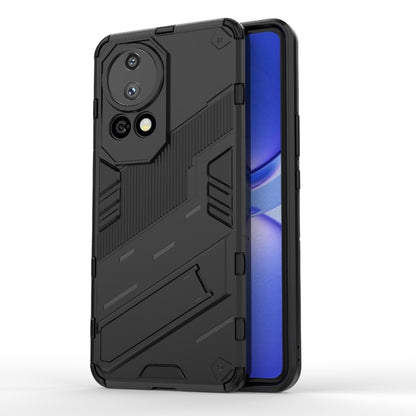 For Huawei nova 12 Pro Punk Armor 2 in 1 PC + TPU Phone Case with Holder(Black) - Huawei Cases by PMC Jewellery | Online Shopping South Africa | PMC Jewellery | Buy Now Pay Later Mobicred