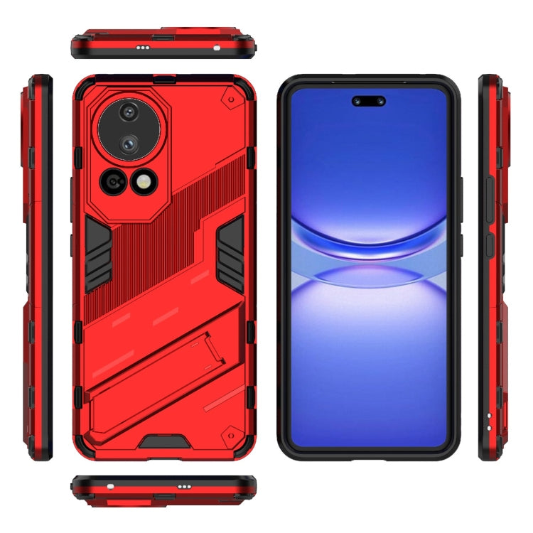 For Huawei nova 12 Pro Punk Armor 2 in 1 PC + TPU Phone Case with Holder(Red) - Huawei Cases by PMC TechLife | Online Shopping South Africa | PMC TechLife | Buy Now Pay Later Mobicred
