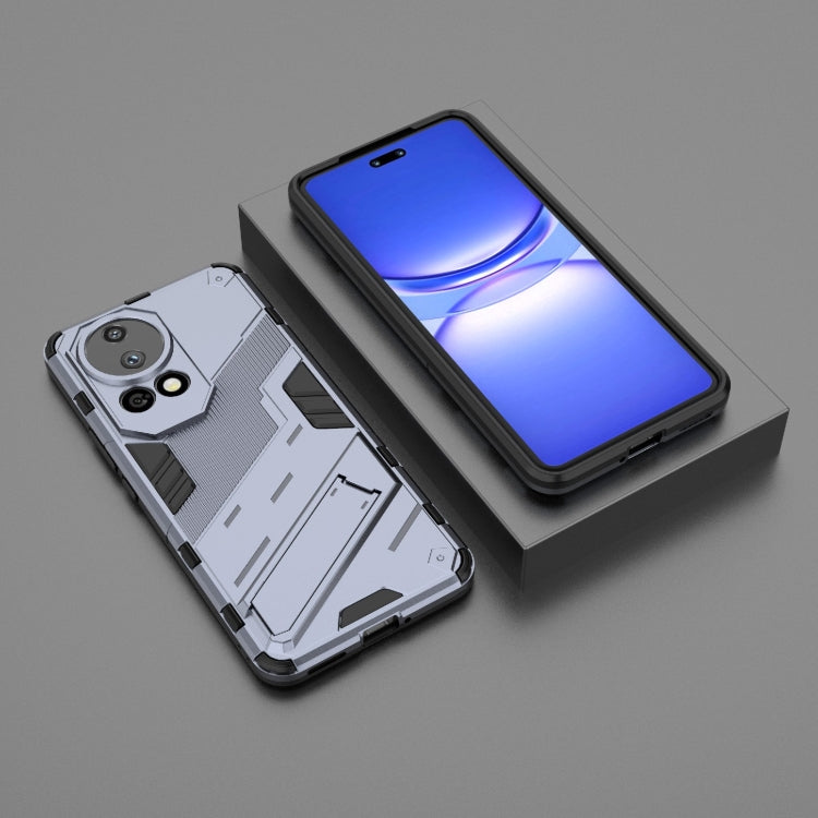 For Huawei nova 12 Pro Punk Armor 2 in 1 PC + TPU Phone Case with Holder(Grey) - Huawei Cases by PMC TechLife | Online Shopping South Africa | PMC TechLife | Buy Now Pay Later Mobicred