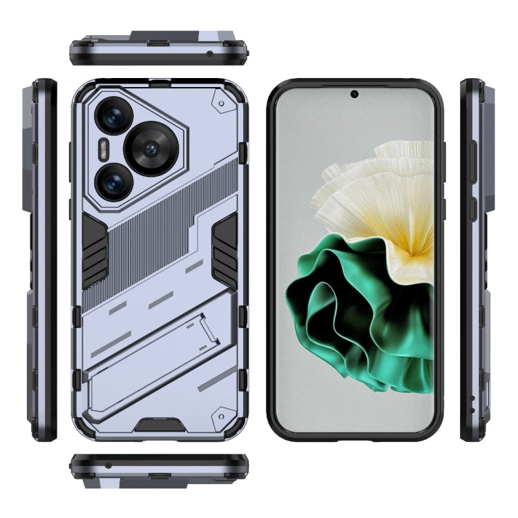 For Huawei Pura 70 Punk Armor 2 in 1 PC + TPU Phone Case with Holder(Grey) - Huawei Cases by PMC Jewellery | Online Shopping South Africa | PMC Jewellery | Buy Now Pay Later Mobicred