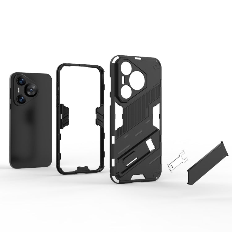 For Huawei Pura 70 Punk Armor 2 in 1 PC + TPU Phone Case with Holder(Grey) - Huawei Cases by PMC TechLife | Online Shopping South Africa | PMC TechLife | Buy Now Pay Later Mobicred