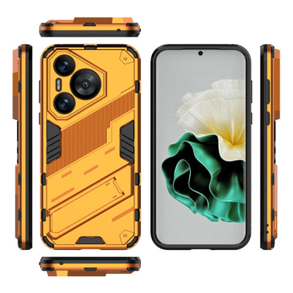 For Huawei Pura 70 Punk Armor 2 in 1 PC + TPU Phone Case with Holder(Orange) - Huawei Cases by PMC Jewellery | Online Shopping South Africa | PMC Jewellery | Buy Now Pay Later Mobicred