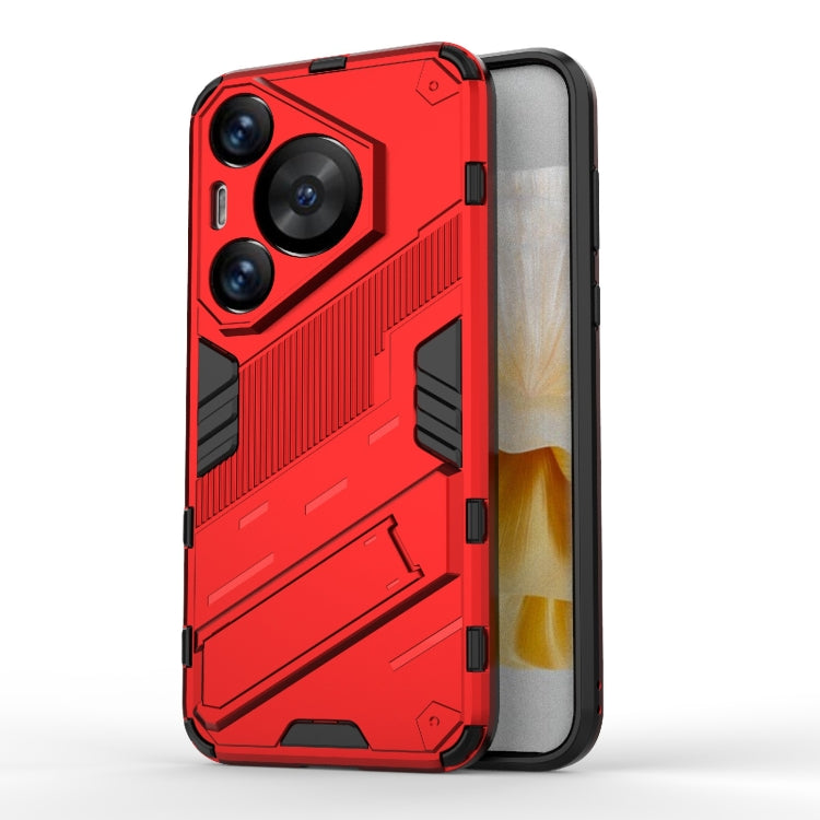 For Huawei Pura 70 Pro / 70 Pro+ Punk Armor 2 in 1 PC + TPU Phone Case with Holder(Red) - Huawei Cases by PMC Jewellery | Online Shopping South Africa | PMC Jewellery | Buy Now Pay Later Mobicred