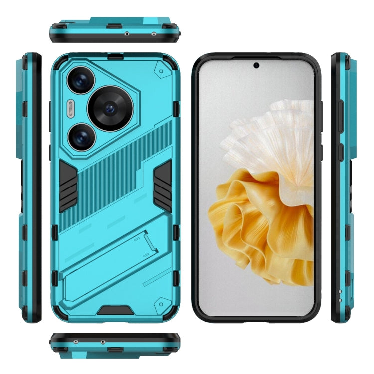 For Huawei Pura 70 Pro / 70 Pro+ Punk Armor 2 in 1 PC + TPU Phone Case with Holder(Blue) - Huawei Cases by PMC Jewellery | Online Shopping South Africa | PMC Jewellery | Buy Now Pay Later Mobicred