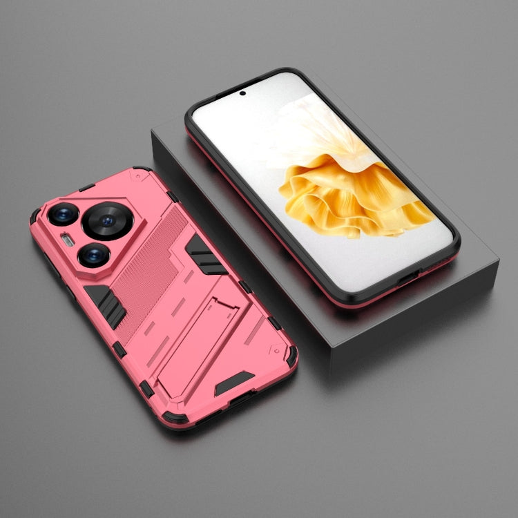 For Huawei Pura 70 Pro / 70 Pro+ Punk Armor 2 in 1 PC + TPU Phone Case with Holder(Light Red) - Huawei Cases by PMC Jewellery | Online Shopping South Africa | PMC Jewellery | Buy Now Pay Later Mobicred