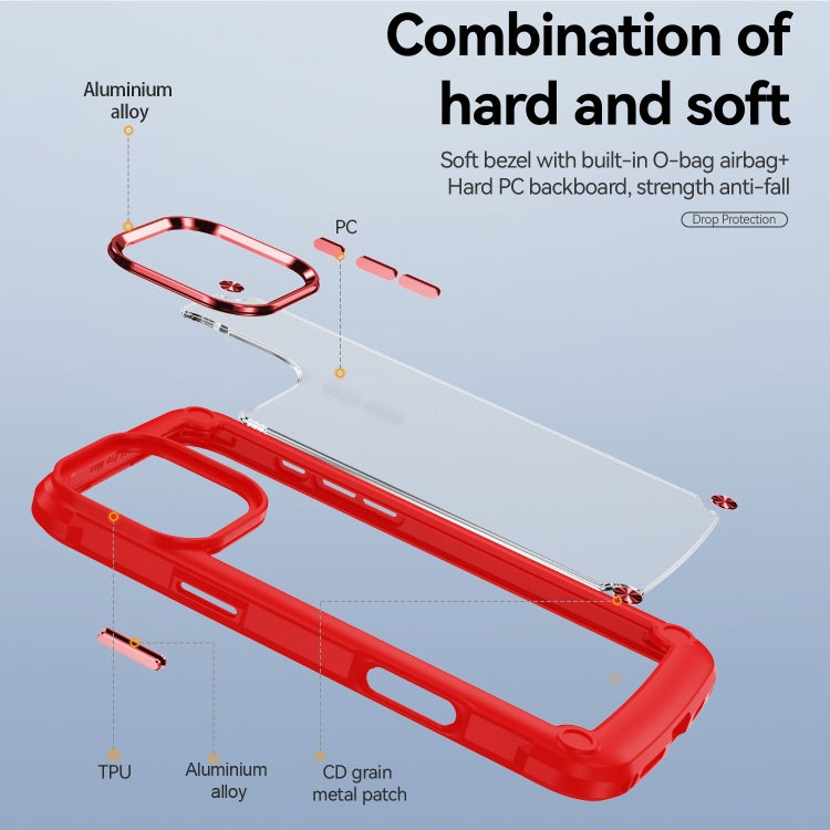 For iPhone 16 Pro TPU + PC Lens Protection Phone Case(Red) - iPhone 16 Pro Cases by PMC TechLife | Online Shopping South Africa | PMC TechLife | Buy Now Pay Later Mobicred