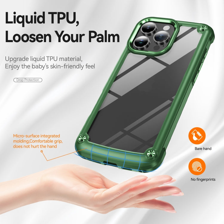 For iPhone 16 Pro TPU + PC Lens Protection Phone Case(Green) - iPhone 16 Pro Cases by PMC TechLife | Online Shopping South Africa | PMC TechLife | Buy Now Pay Later Mobicred