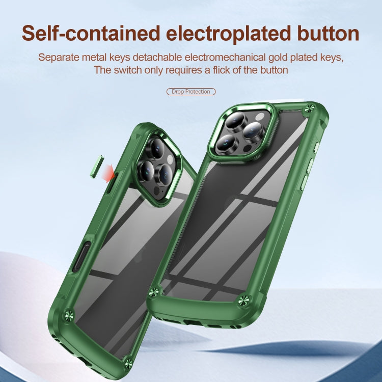 For iPhone 16 Pro TPU + PC Lens Protection Phone Case(Green) - iPhone 16 Pro Cases by PMC TechLife | Online Shopping South Africa | PMC TechLife | Buy Now Pay Later Mobicred