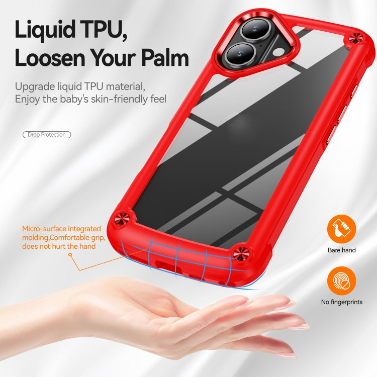 For iPhone 16 TPU + PC Lens Protection Phone Case(Red) - iPhone 16 Cases by PMC Jewellery | Online Shopping South Africa | PMC Jewellery | Buy Now Pay Later Mobicred