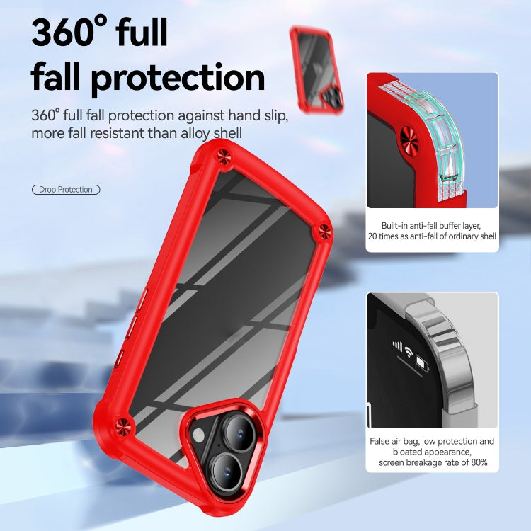 For iPhone 16 TPU + PC Lens Protection Phone Case(Red) - iPhone 16 Cases by PMC Jewellery | Online Shopping South Africa | PMC Jewellery | Buy Now Pay Later Mobicred