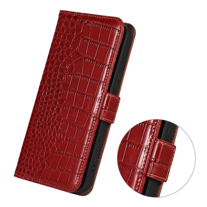 For iPhone 16 Pro Max Crocodile Top Layer Cowhide Leather Phone Case(Red) - iPhone 16 Pro Max Cases by PMC Jewellery | Online Shopping South Africa | PMC Jewellery | Buy Now Pay Later Mobicred