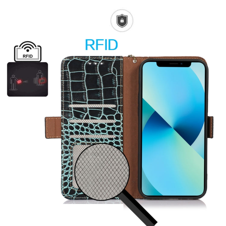 For iPhone 16 Plus Crocodile Top Layer Cowhide Leather Phone Case(Green) - free shipping - PMC TechLife - Order now!