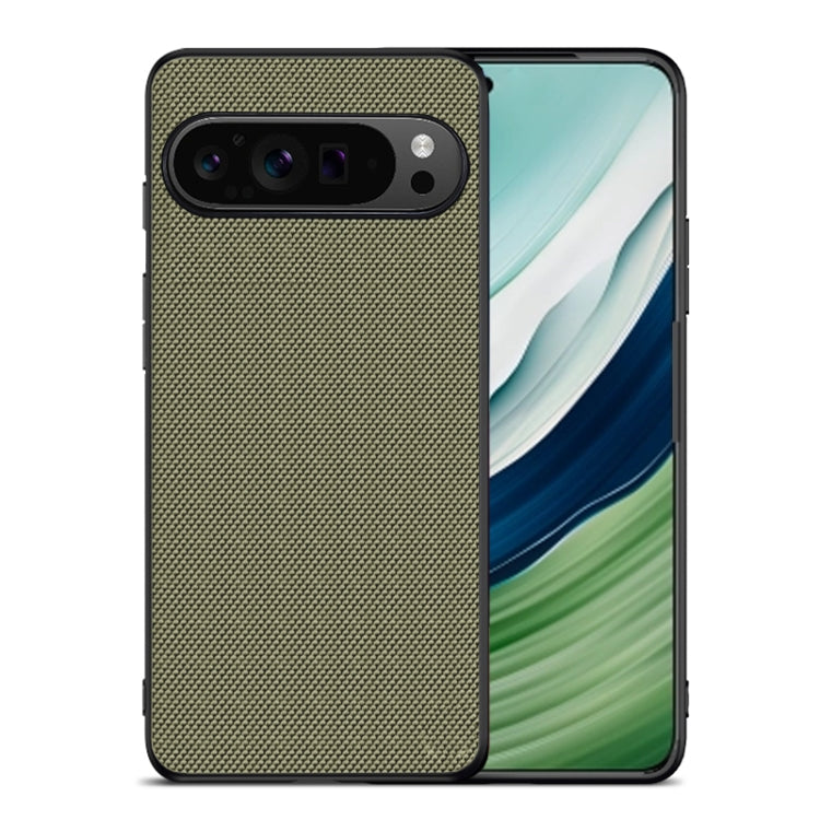 For Google Pixel 9 Nylon Cloth Texture Shockproof PC+TPU Phone Case(Green) - Google Cases by PMC Jewellery | Online Shopping South Africa | PMC Jewellery | Buy Now Pay Later Mobicred