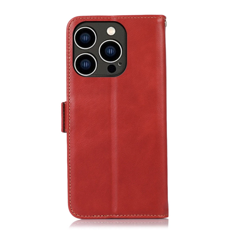 For iPhone 16 Pro Max Crazy Horse Top Layer Cowhide Leather Phone Case(Red) - iPhone 16 Pro Max Cases by PMC TechLife | Online Shopping South Africa | PMC TechLife | Buy Now Pay Later Mobicred