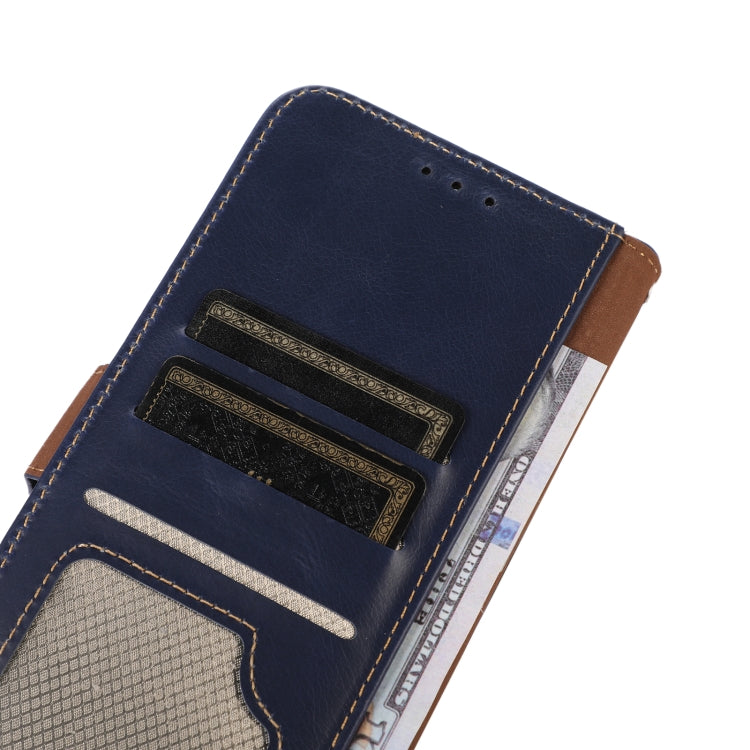 For iPhone 16 Pro Max Crazy Horse Top Layer Cowhide Leather Phone Case(Blue) - iPhone 16 Pro Max Cases by PMC Jewellery | Online Shopping South Africa | PMC Jewellery | Buy Now Pay Later Mobicred