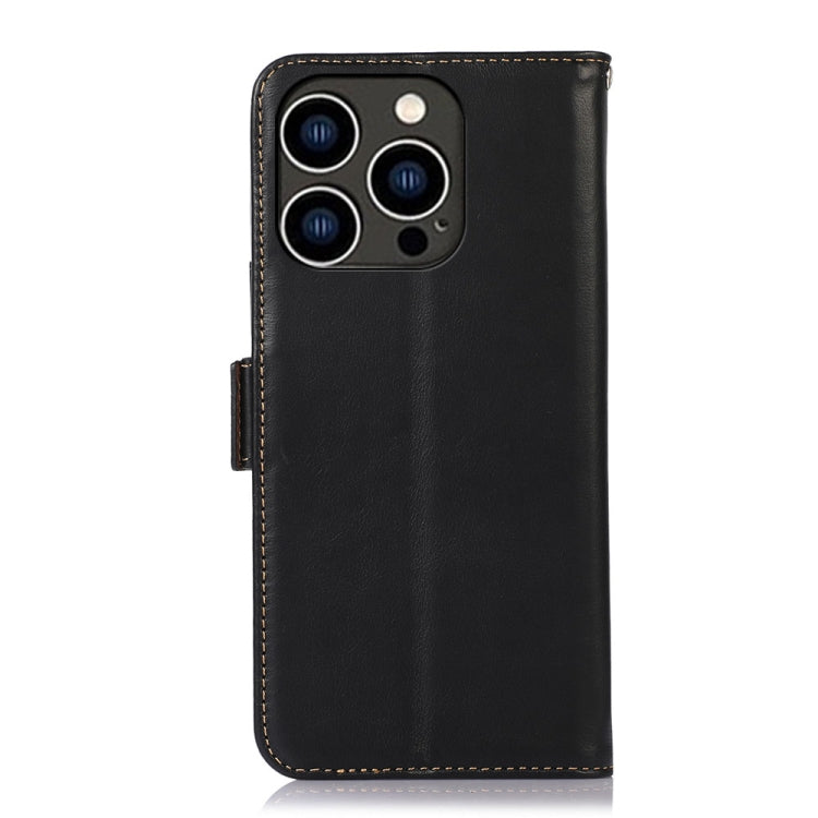 For iPhone 16 Pro Crazy Horse Top Layer Cowhide Leather Phone Case(Black) - free shipping - PMC TechLife - Order now!