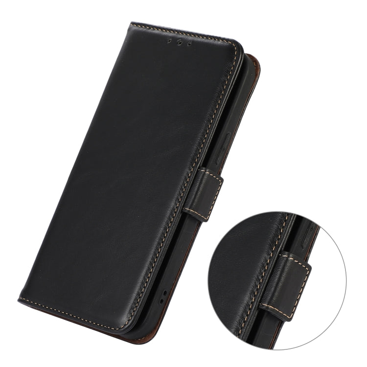 For iPhone 16 Pro Crazy Horse Top Layer Cowhide Leather Phone Case(Black) - free shipping - PMC TechLife - Order now!