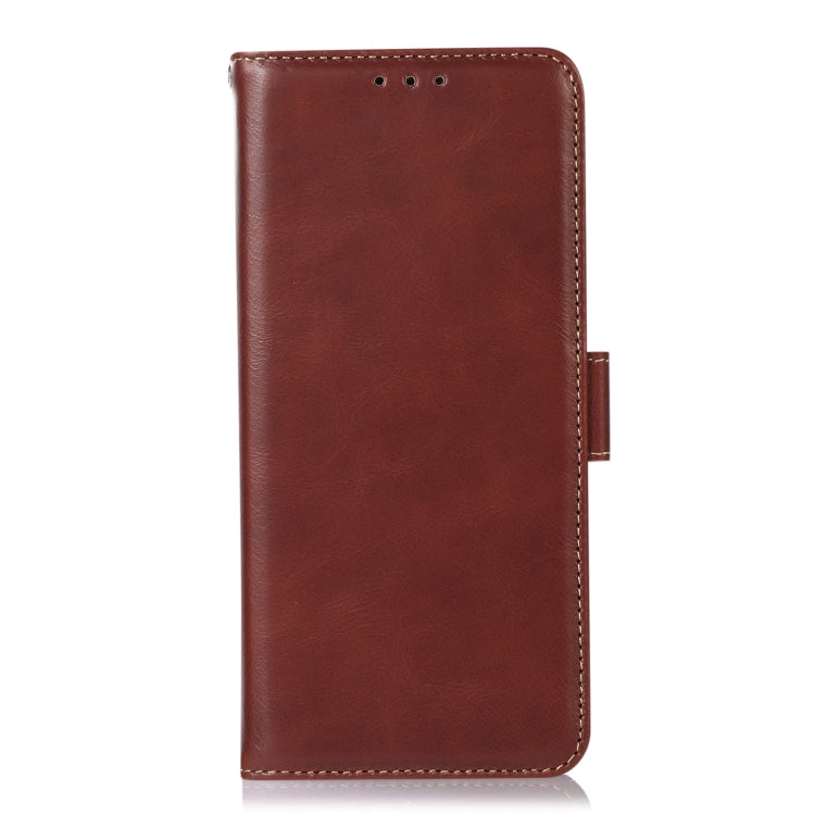 For iPhone 16 Plus Crazy Horse Top Layer Cowhide Leather Phone Case(Brown) - iPhone 16 Plus Cases by PMC Jewellery | Online Shopping South Africa | PMC Jewellery | Buy Now Pay Later Mobicred