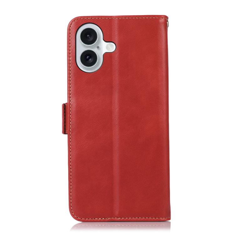For iPhone 17 Crazy Horse Top Layer Cowhide Leather Phone Case(Red) - free shipping - PMc TechLife - Order now!