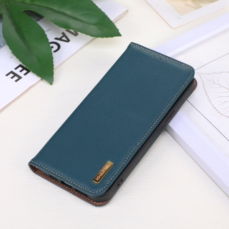 For iPhone 16 KHAZNEH Nappa Top Layer Cowhide Leather Phone Case(Green) - iPhone 16 Cases by PMC TechLife | Online Shopping South Africa | PMC TechLife | Buy Now Pay Later Mobicred