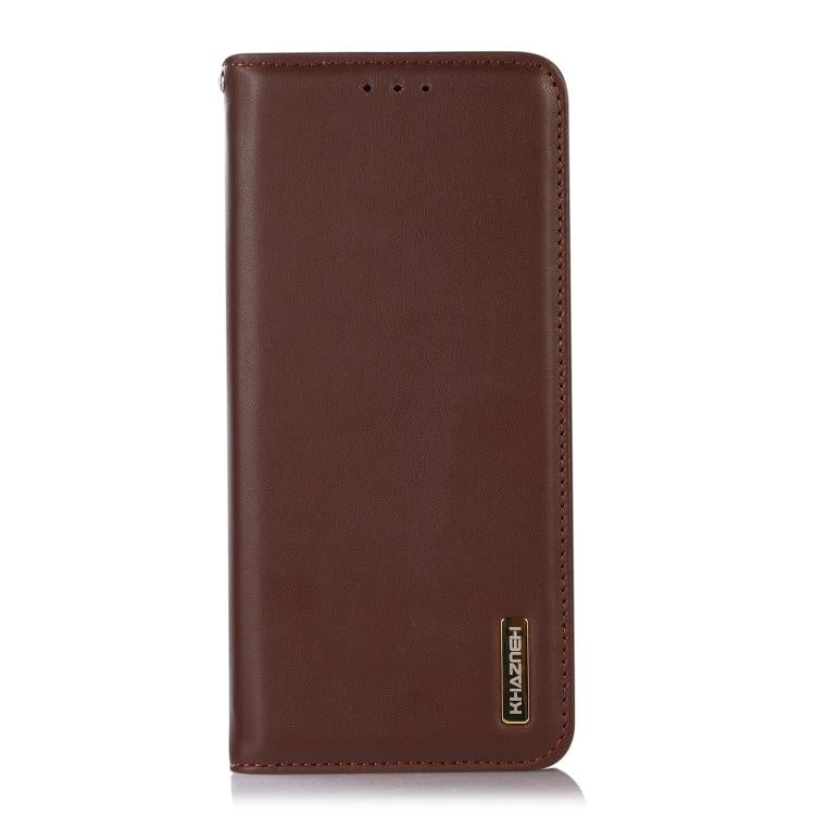For iPhone 17 Pro KHAZNEH Nappa Top Layer Cowhide Leather Phone Case(Brown) - free shipping - PMc TechLife - Order now!