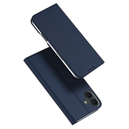 For iPhone 16 DUX DUCIS Skin Pro Series Flip Leather Phone Case(Blue) - iPhone 16 Cases by DUX DUCIS | Online Shopping South Africa | PMC Jewellery | Buy Now Pay Later Mobicred