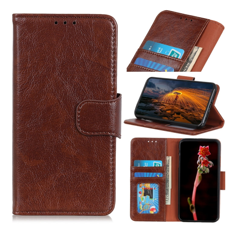 For iPhone 16 Plus Nappa Texture Leather Case(Brown) - iPhone 16 Plus Cases by PMC TechLife | Online Shopping South Africa | PMC TechLife | Buy Now Pay Later Mobicred