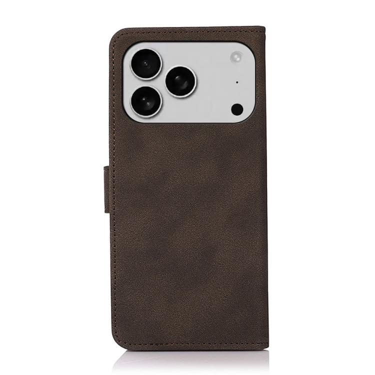 For iPhone 17 Pro KHAZNEH Matte Texture Leather Phone Case(Brown) - free shipping - PMc TechLife - Order now!