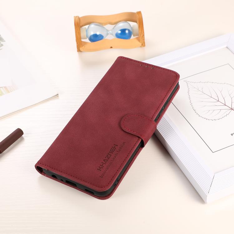For iPhone 17 Pro Max KHAZNEH Matte Texture Leather Phone Case(Red) - free shipping - PMc TechLife - Order now!