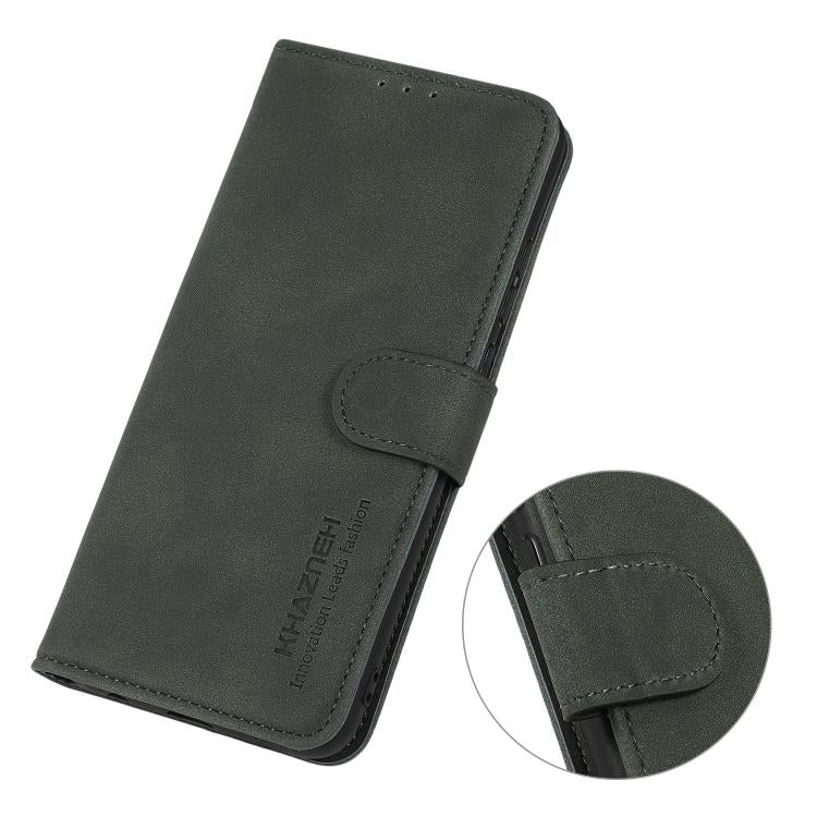 For iPhone 17 Pro Max KHAZNEH Matte Texture Leather Phone Case(Green) - free shipping - PMc TechLife - Order now!
