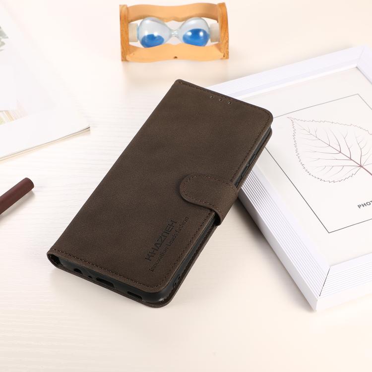 For iPhone 17 Pro Max KHAZNEH Matte Texture Leather Phone Case(Brown) - free shipping - PMc TechLife - Order now!