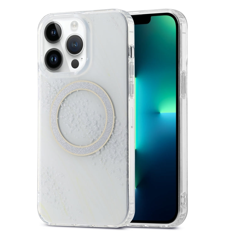 For iPhone 13 Pro Max Dual-side IMD Marble Magsafe Phone Case(White) - iPhone 13 Pro Max Cases by PMC TechLife | Online Shopping South Africa | PMC TechLife