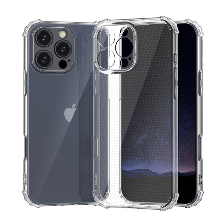 For iPhone 16 Pro Max Four-Corner Shockproof Clear TPU Phone Case(Transparent) - iPhone 16 Pro Max Cases by PMC TechLife | Online Shopping South Africa | PMC TechLife | Buy Now Pay Later Mobicred