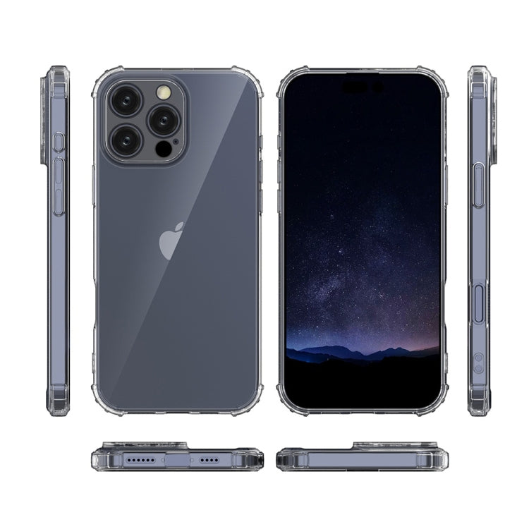 For iPhone 16 Pro Max Four-Corner Shockproof Clear TPU Phone Case(Transparent) - iPhone 16 Pro Max Cases by PMC TechLife | Online Shopping South Africa | PMC TechLife | Buy Now Pay Later Mobicred