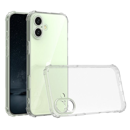 For iPhone 16 Plus Four-Corner Shockproof Clear TPU Phone Case(Transparent) - iPhone 16 Plus Cases by PMC Jewellery | Online Shopping South Africa | PMC Jewellery | Buy Now Pay Later Mobicred